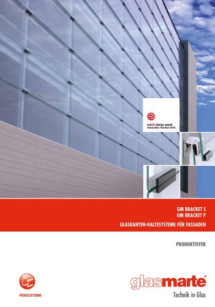 Broschüre: Glaskantenhaltesystem ohne Glasbearbeitung GM BRACKET S und GM BRACKET P